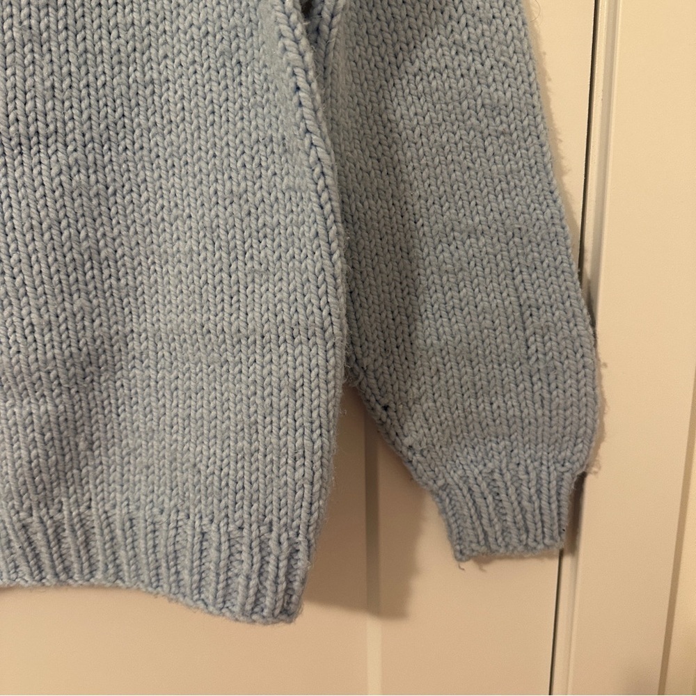 Vintage Hand Knit Blue Fair Isle Sweater Approx Size XS/ S - see measurements - Picture 3 of 9